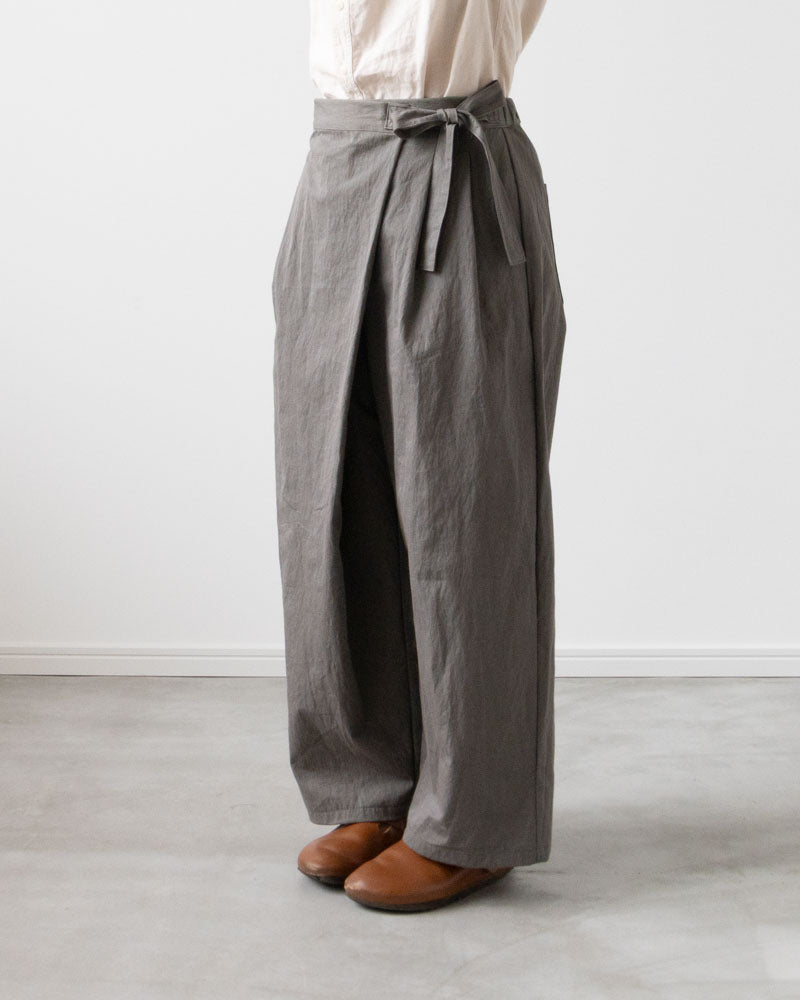 【Kit】Wrap pants - Clay -