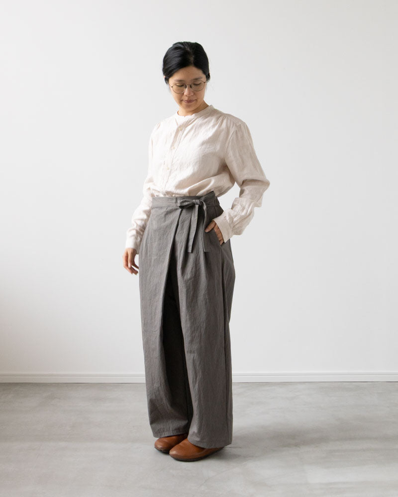 【Kit】Wrap pants - Clay -