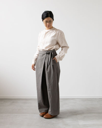 【Kit】Wrap pants - Clay -