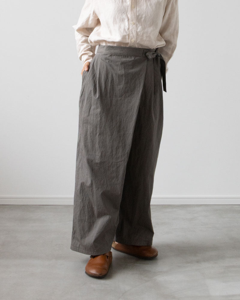 【Kit】Wrap pants - Clay -