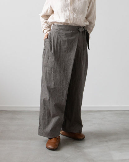 【Kit】Wrap pants - Clay -