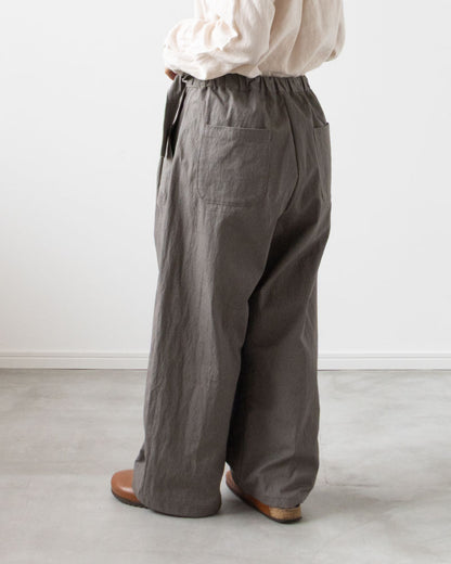 【Kit】Wrap pants - Clay -